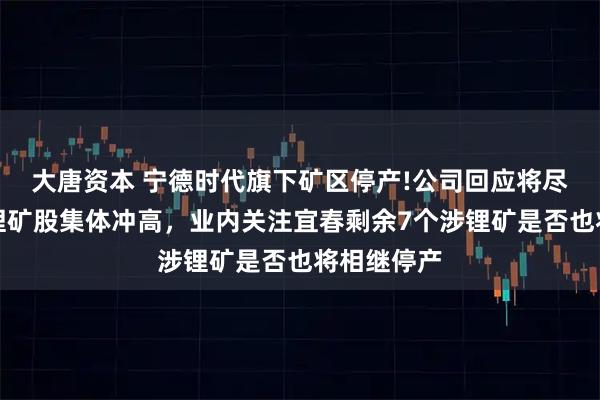 大唐资本 宁德时代旗下矿区停产!公司回应将尽快复产，锂矿股集体冲高，业内关注宜春剩余7个涉锂矿是否也将相继停产